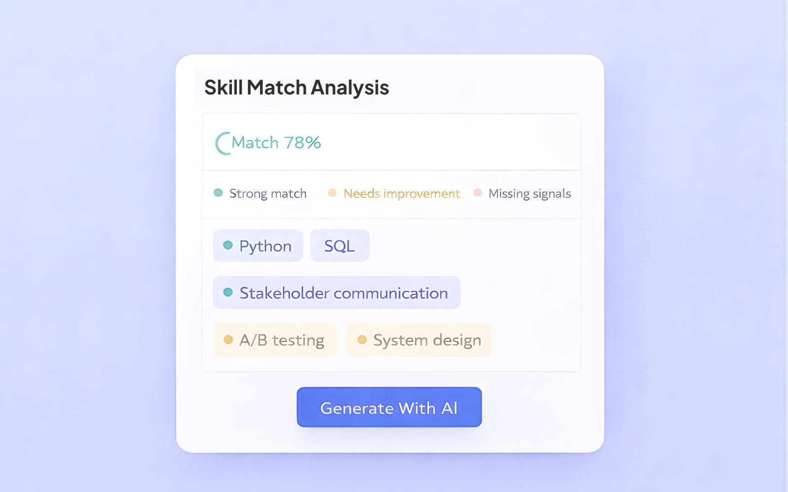Skill Match Analysis preview