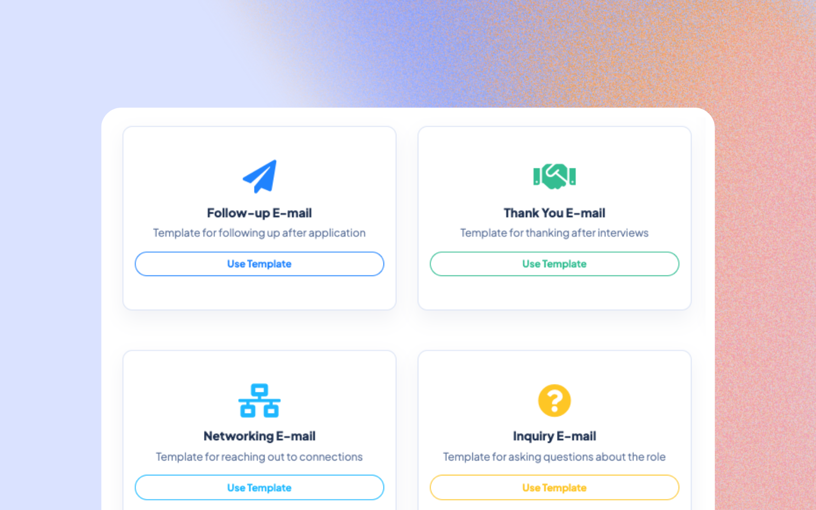 Email templates and CRM workflow screen