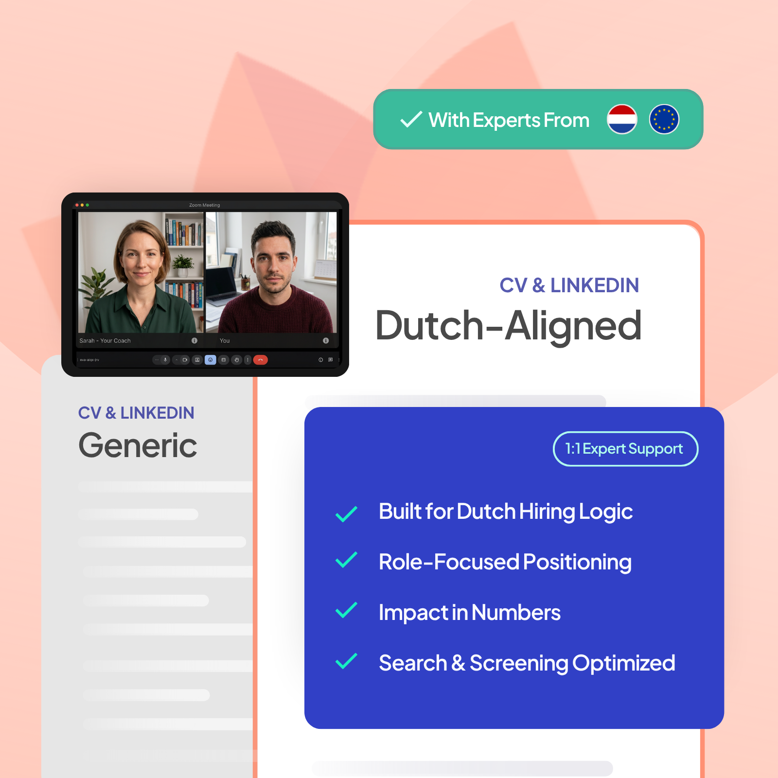 Netherlands application and positioning visual