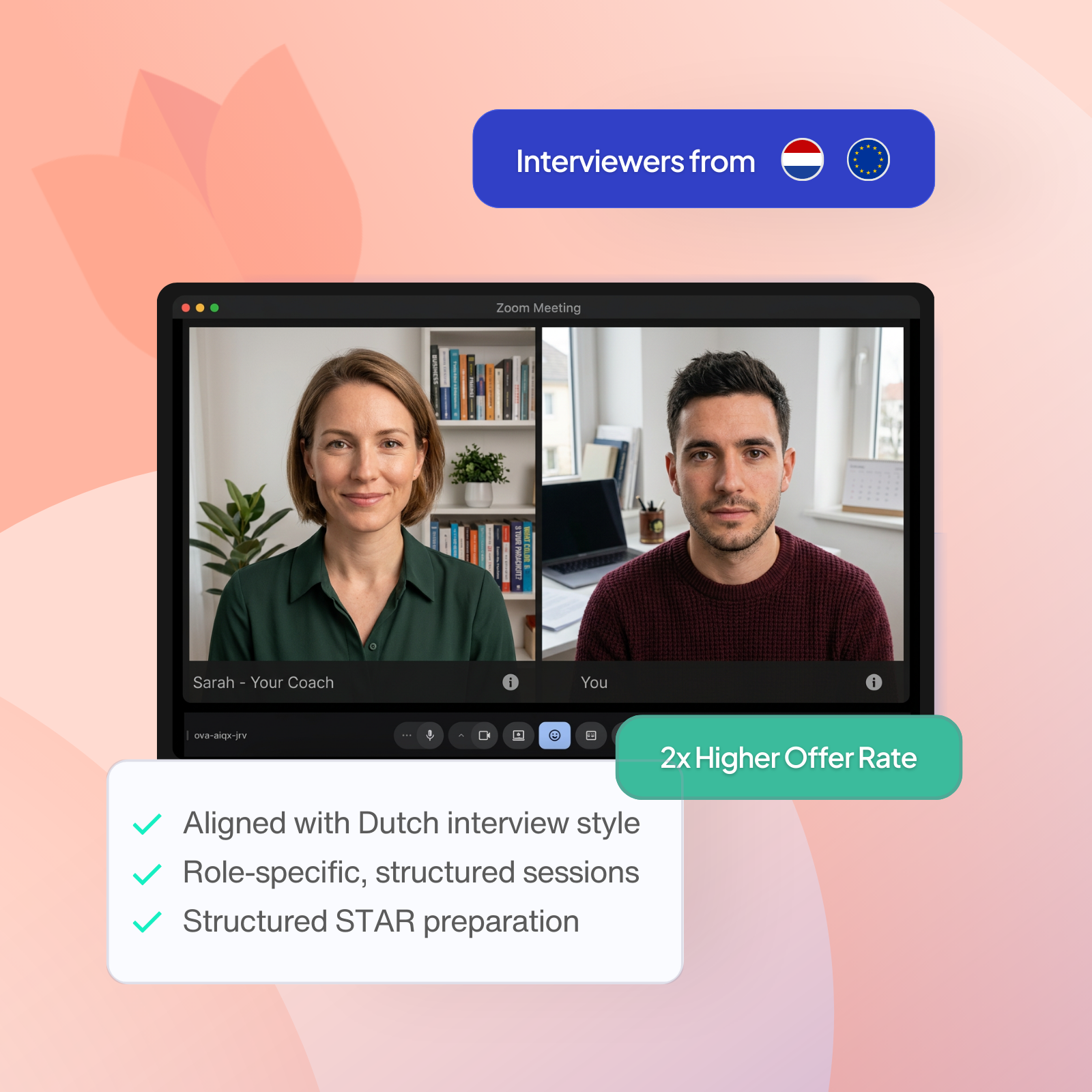 Career coaching Netherlands interview visual