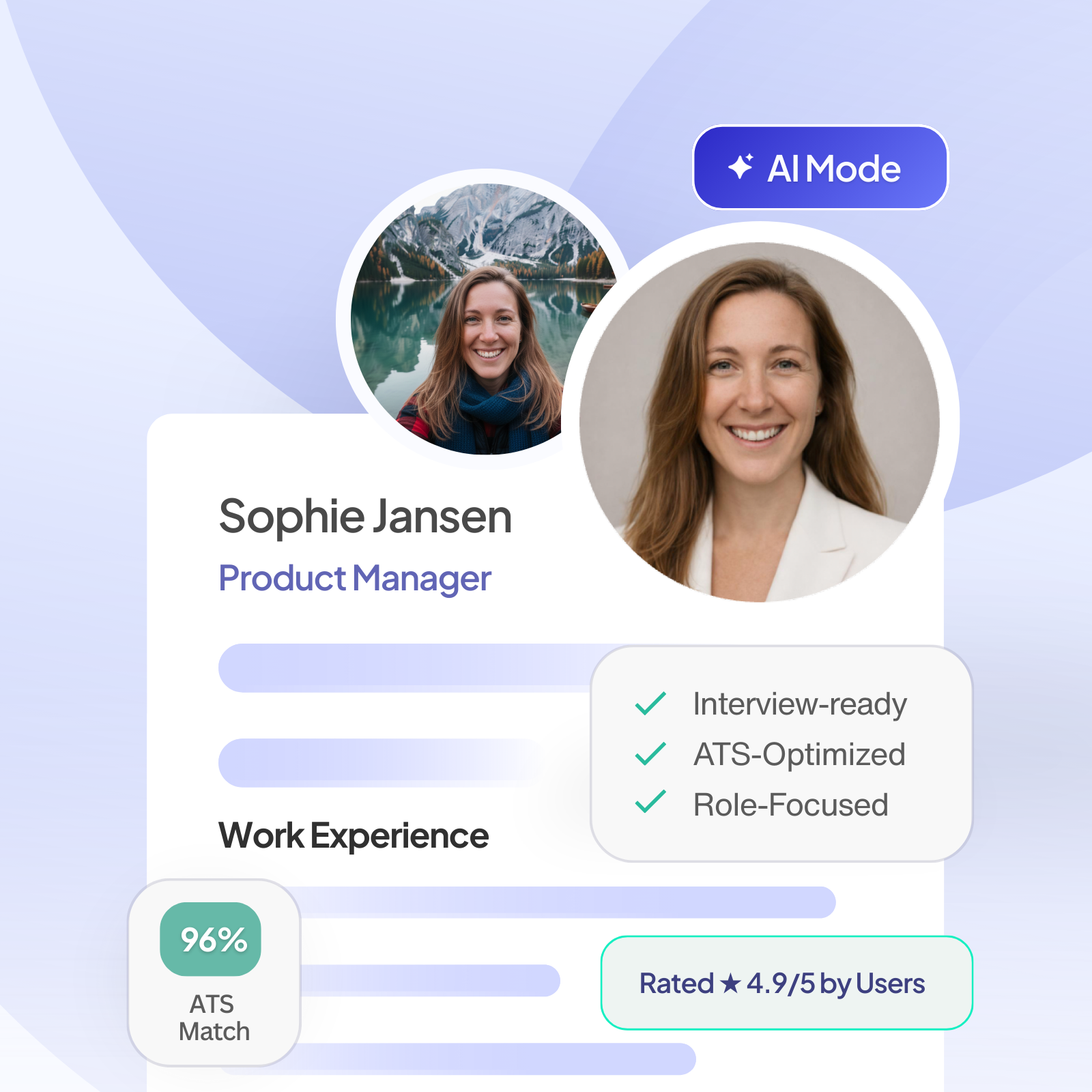 AI Resume Builder workspace preview